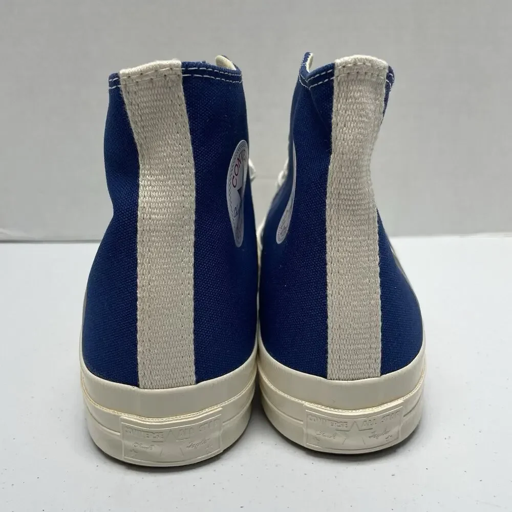 Converse Chuck 70 High Comme des Garçons PLAY Blue Quartz 171846C Size 8 CDG